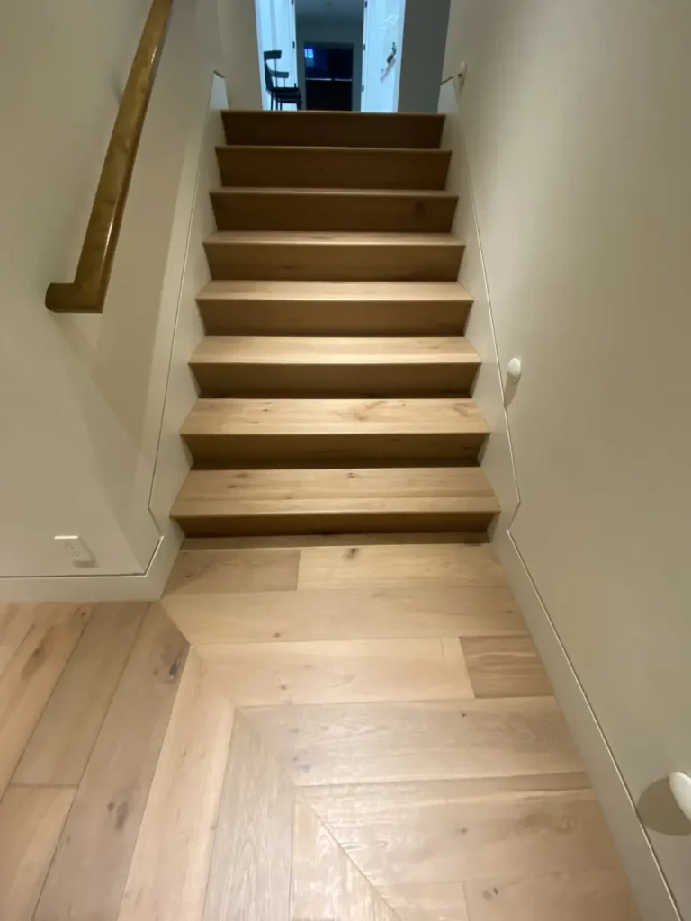 light vinyl plank floor installation