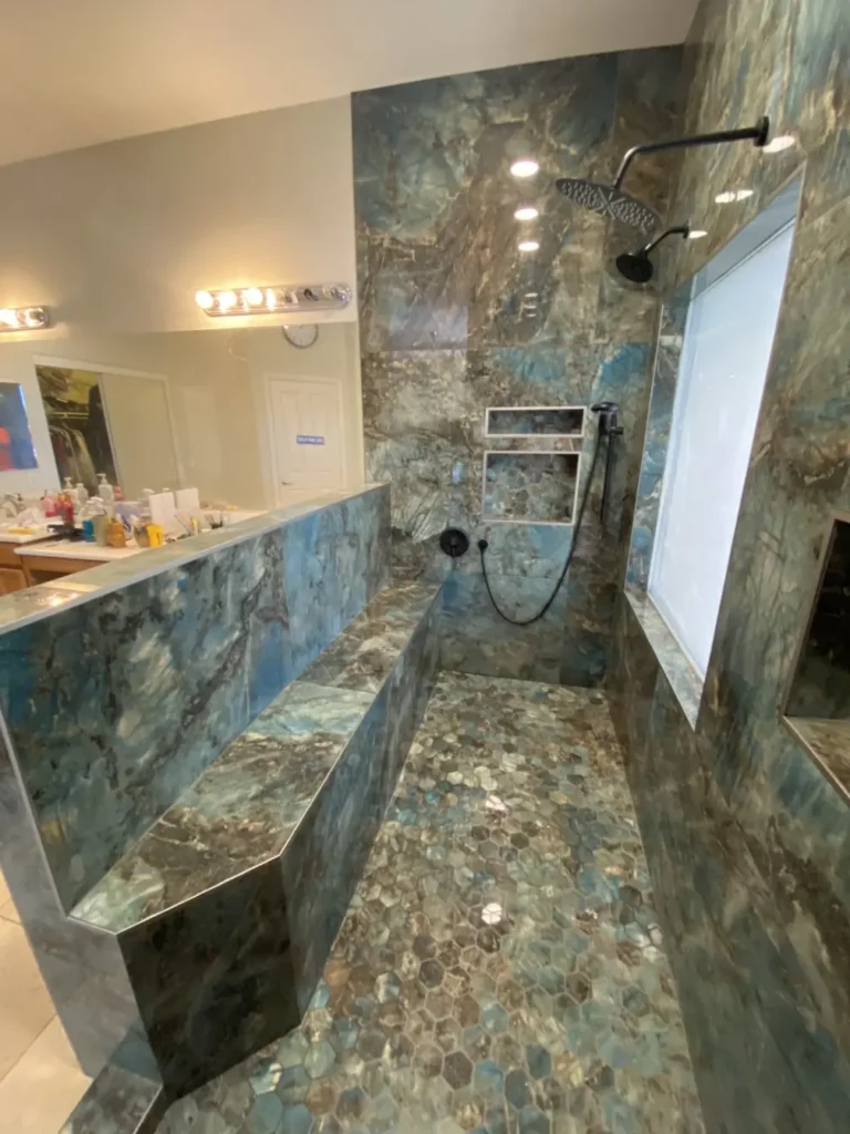 tile bathroom remodel custom shower